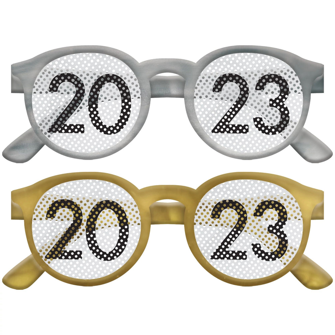 2023 Printed New Year Glasses, New Year Eve Party Glasses, Celebration Glasses