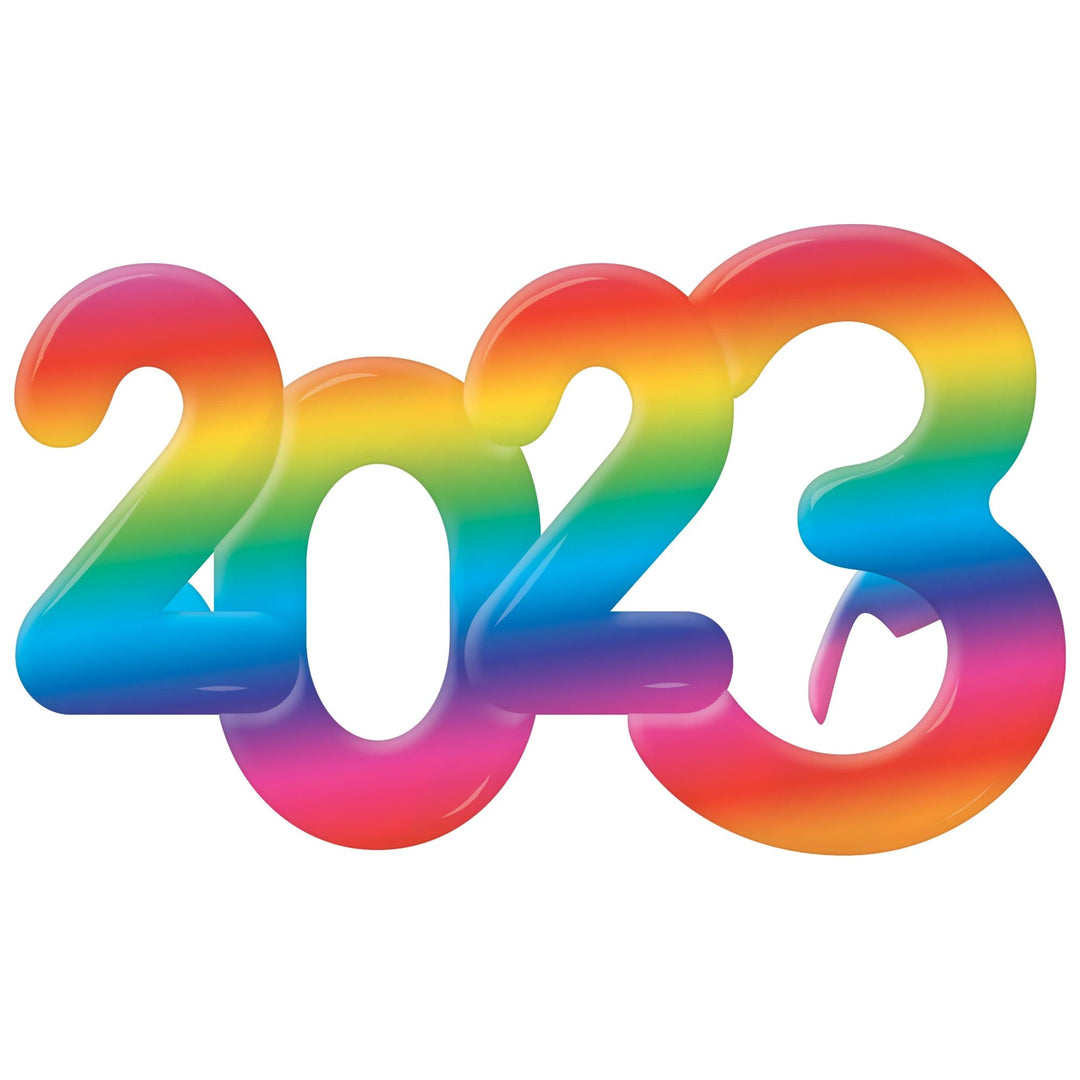 2023 Rainbow Glasses, New Year Eve Party Glasses, Party Glasses, Celebration Glasses