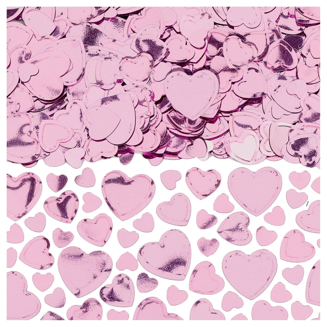Light Pink Metallic Confetti, Valentine Day Table Decor