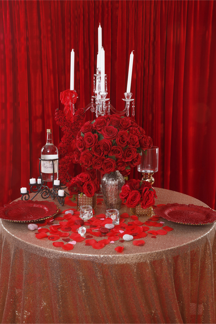 Valentine Day Red Roses, Artificial Red Flowers Silk Roses, Fake Bridal Wedding Bouquet, Home Garden Floral Decor