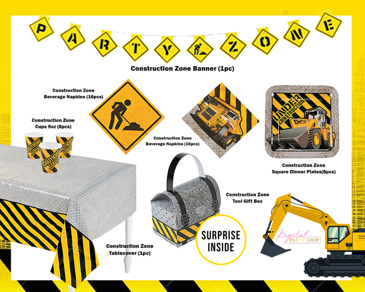 Paper Construction Zone Party Kit