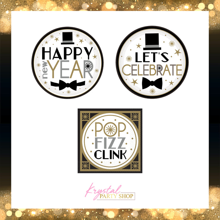 New Year Eve Dapper Night Tableware