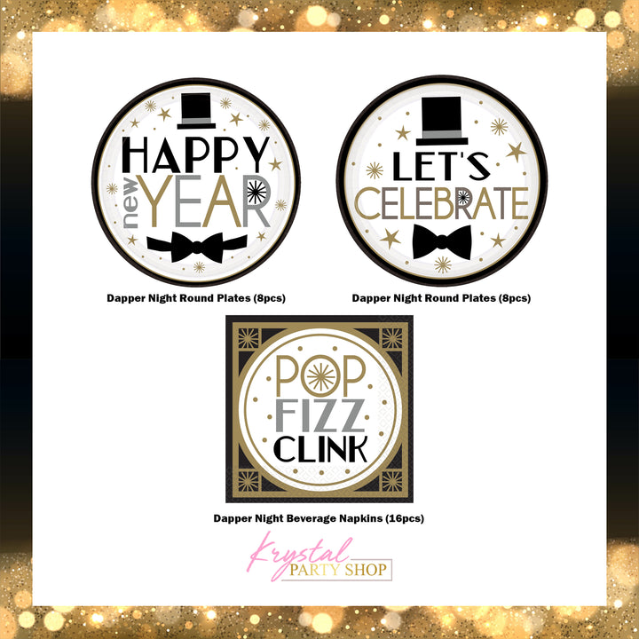 New Year Eve Dapper Night Tableware