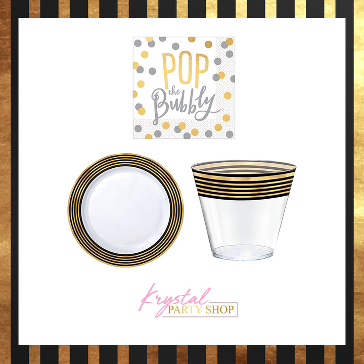 Gold Stripe Hot Stamped