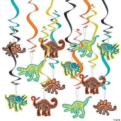 Dino Dig Hanging Swirl Decorations