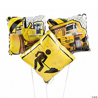 Construction Zone 18" Mylar Balloons