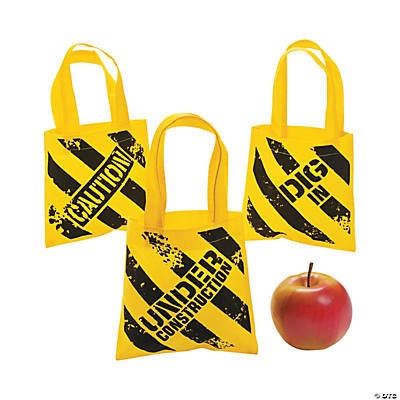 Mini Construction Zone Tote Bags