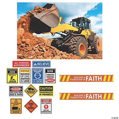 Construction VBS Site Scene Setter Decorating Kit