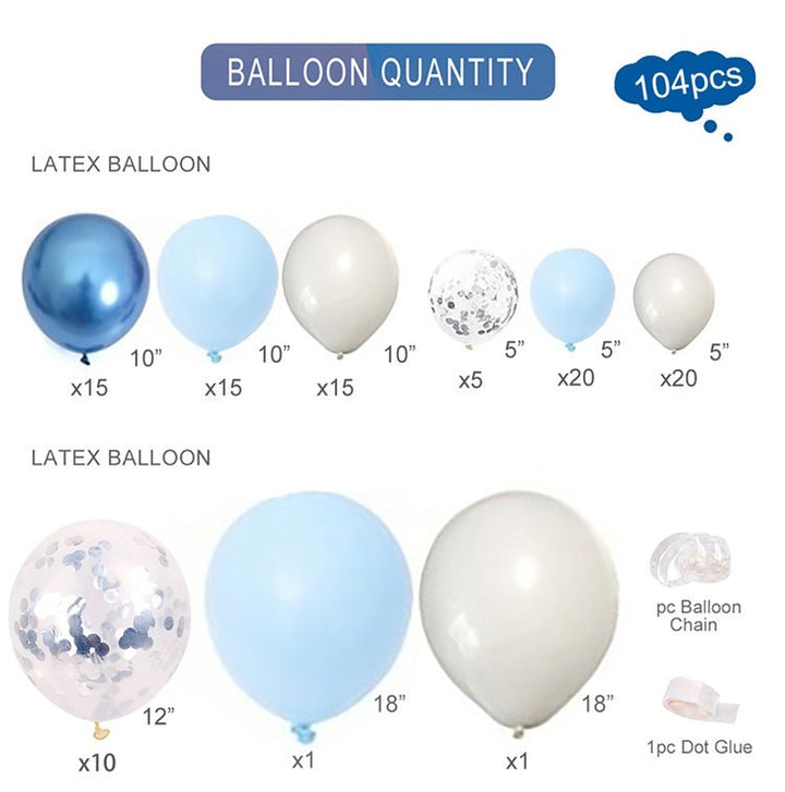 Baby Blue Balloon Garland Party Decor