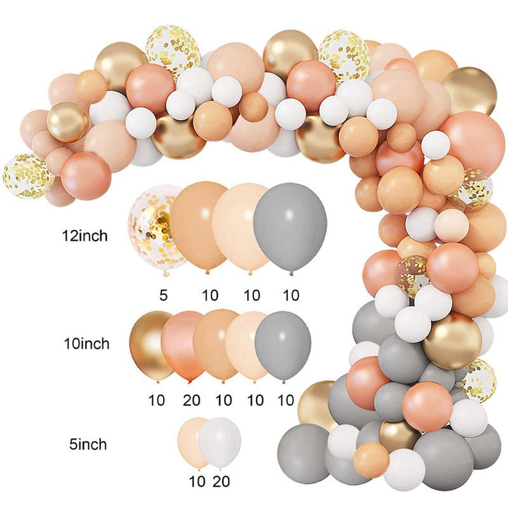 Orange and Gray Balloons Garland Kit