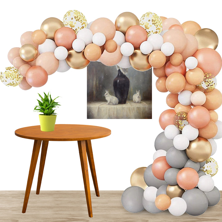 Orange and Gray Balloons Garland Kit
