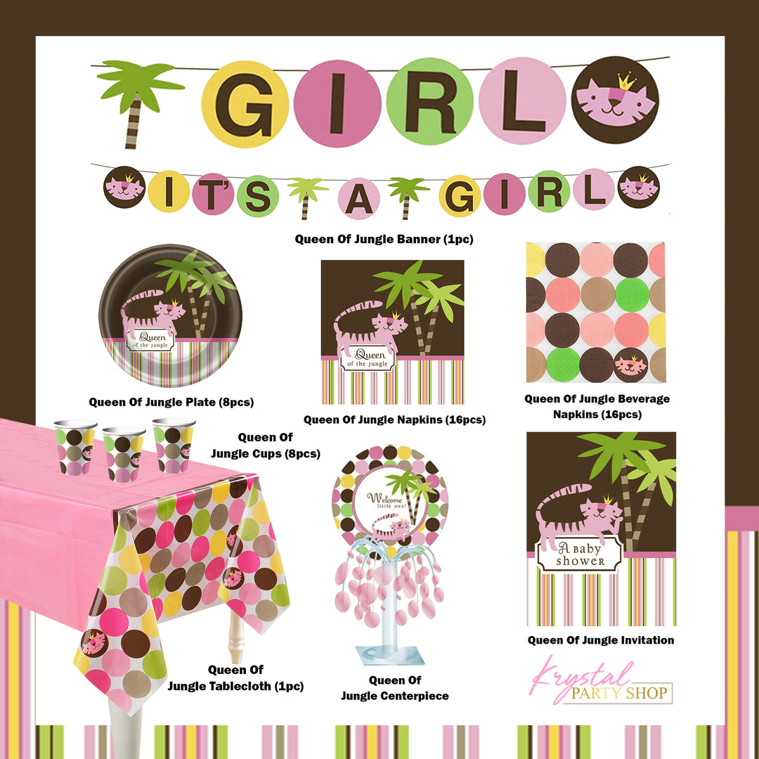 Queen of the Jungle Baby Shower Party Kit