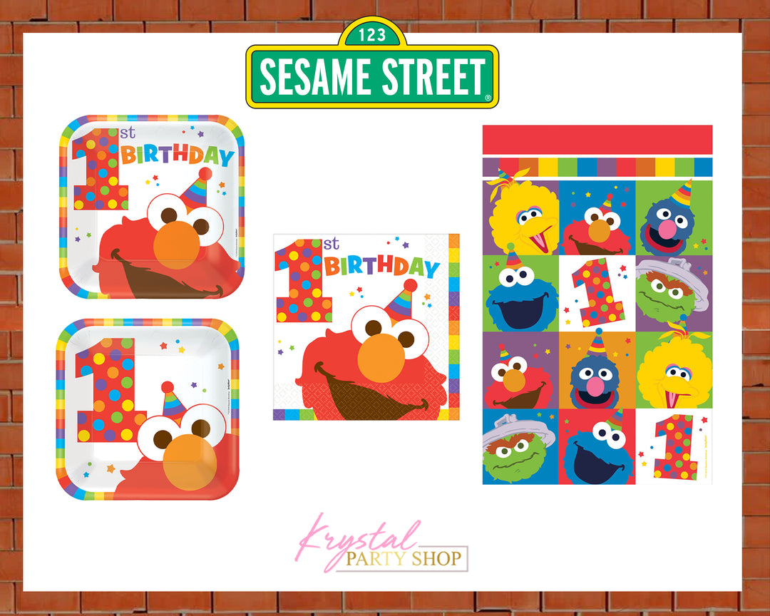 1st Birthday Sesame Street Party Kit