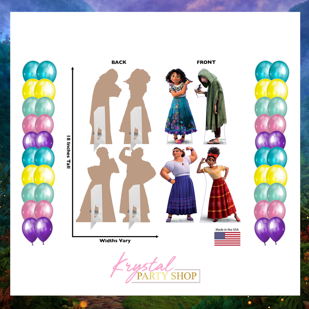 Encanto Family Set of 4 Mini Cardboard Cutouts