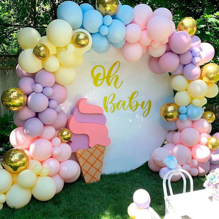 Magical Rainbow Macaron Balloons Garland Arch Kit